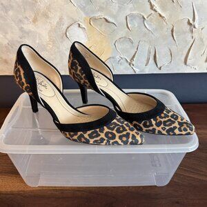 LifeStride Saldana | Leopard Print Pump | Size 7W | Faux Leather | Like New